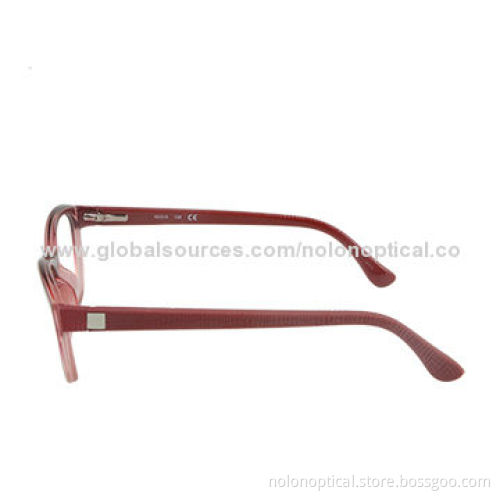 Transparent Red Acetate Optical Frame